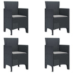 Gartenstuhl 4 pcs Anthrazit 53 x 49 x 85 cm Polypropylen