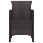 Gartenstuhl mit Kissen 4 pcs Braun 53 x 49 x 85 cm Polypropylen