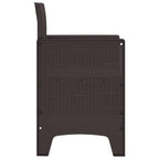 Gartenstuhl mit Kissen 4 pcs Braun 53 x 49 x 85 cm Polypropylen