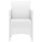 Gartenstuhl mit Kissen 4 pcs Weiß 53 x 49 x 85 cm Polypropylen