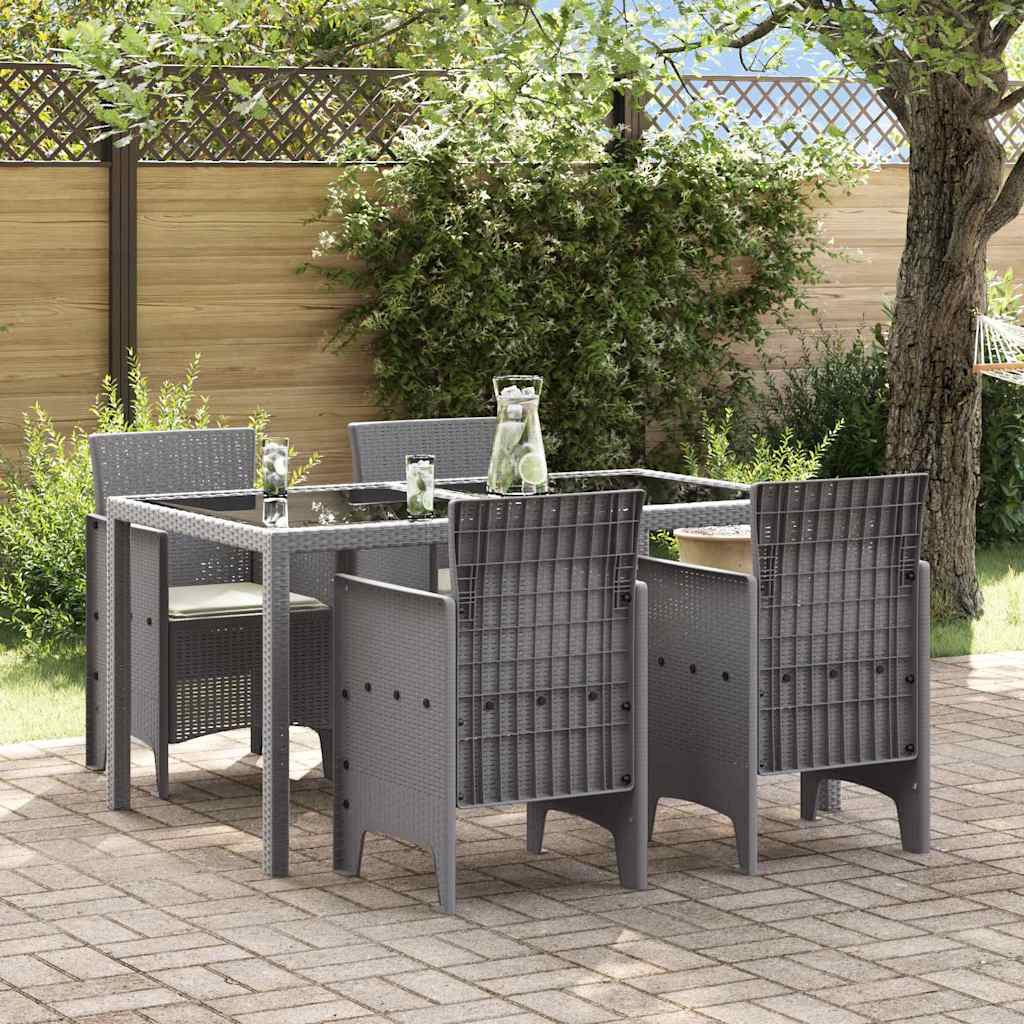 Gartenstuhl 4 pcs Hellgrau 53 x 49 x 85 cm Polypropylen