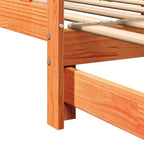 Tagesbett mit Ausziehbett Wachsbraun 203,5 x 184 x 66 cm