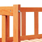 Ausziehbares Tagesbett Wachsbraun 193,5 x 184 x 66 cm