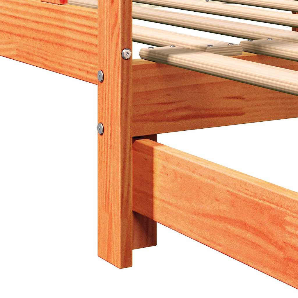 Ausziehbares Tagesbett Wachsbraun 193,5 x 184 x 66 cm