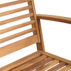 Gartensofa-set 3 pcs Natur Massivholz Teak