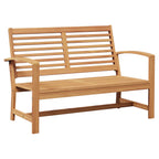 Gartensofa-set 3 pcs Natur Massivholz Teak