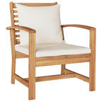 Gartensofa-set 5 pcs Natur Massivholz Teak
