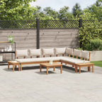 Gartensofa-set 4 pcs Braun und Creme