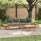 Gartensofa-set 5 pcs Braun und Grau