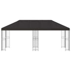 Pavillon mit Seitenwänden 6 x 3 m Anthrazit Polyester und Stahl