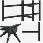 Gazebo Rahmen 6 x 3 m Schwarz Stahl