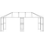 Gazebo Rahmen 6 x 3 m Schwarz Stahl