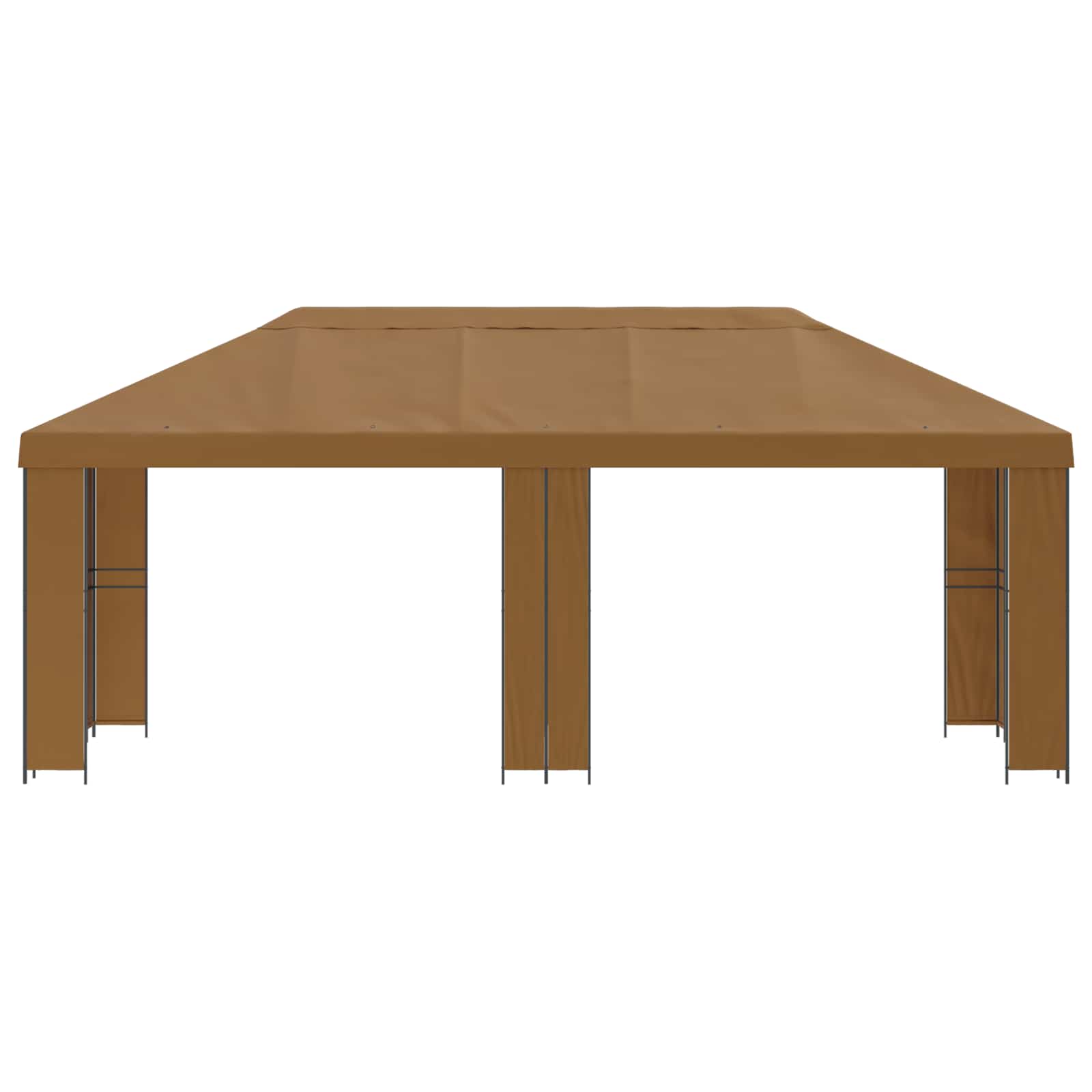 Garten Pavillon 6 x 3 m Beige Polyester und Stahl 190