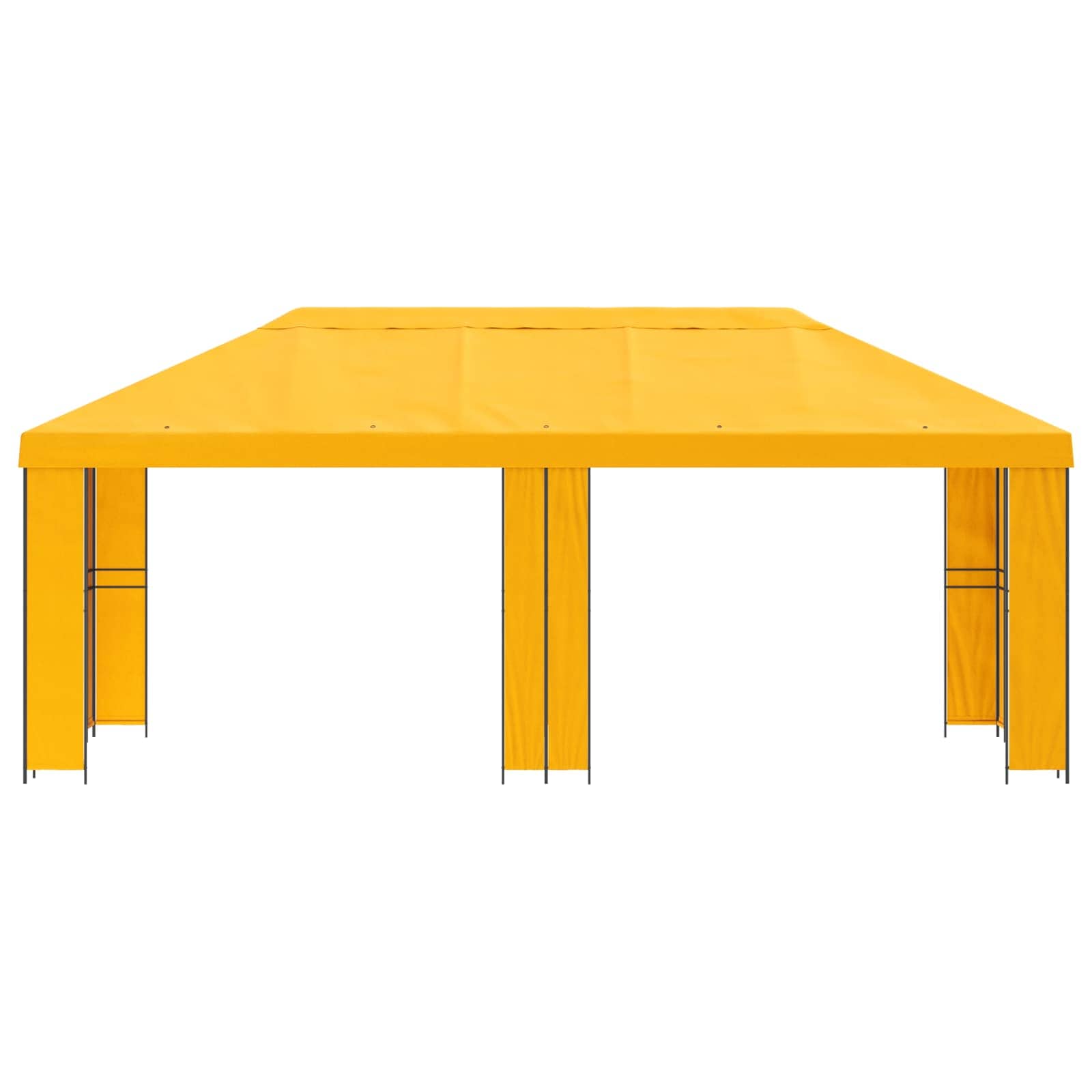 Garten Pavillon 6 x 3 m Gelb Polyester und Stahl 190