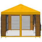 Pavillon mit Seitenwänden 6 x 3 m Gelb Polyester und Stahl 190