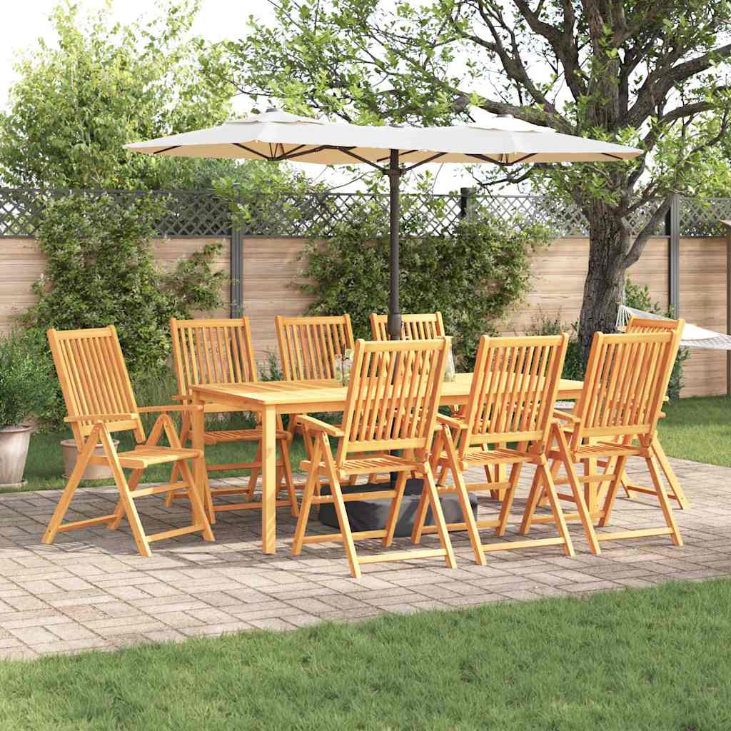 Garten Essgruppe Faltbar 9 pcs Braun Massivholz Akazie