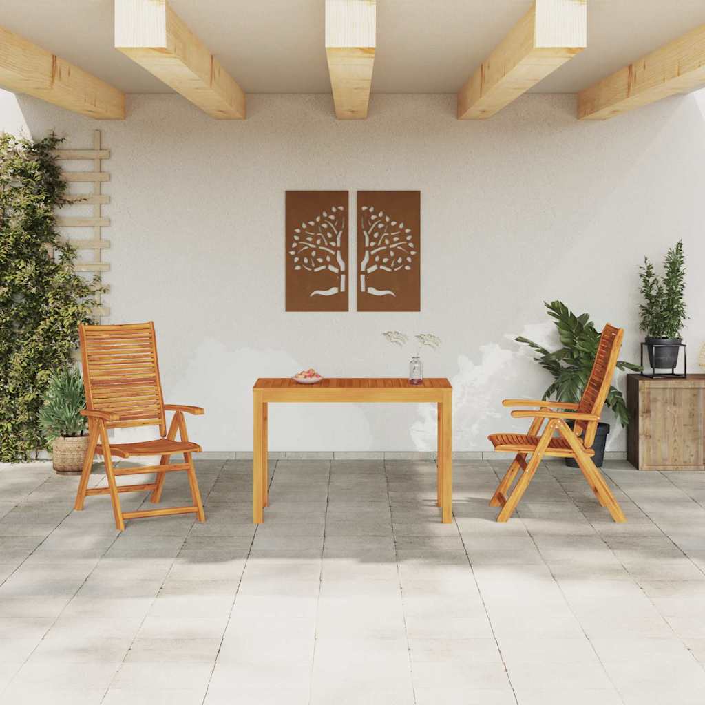Garten Essgruppe 3 pcs Braun Massivholz Akazie