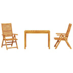 Garten Essgruppe 3 pcs Braun Massivholz Akazie