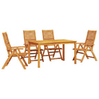 Garten Essgruppe 5 pcs Braun Massivholz Akazie