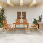 Garten Essgruppe 5 pcs Braun Massivholz Akazie