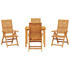 Garten Essgruppe 5 pcs Braun Massivholz Akazie