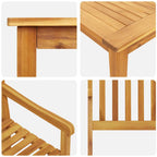 Garten Essgruppe 7 pcs Braun Massivholz Akazie