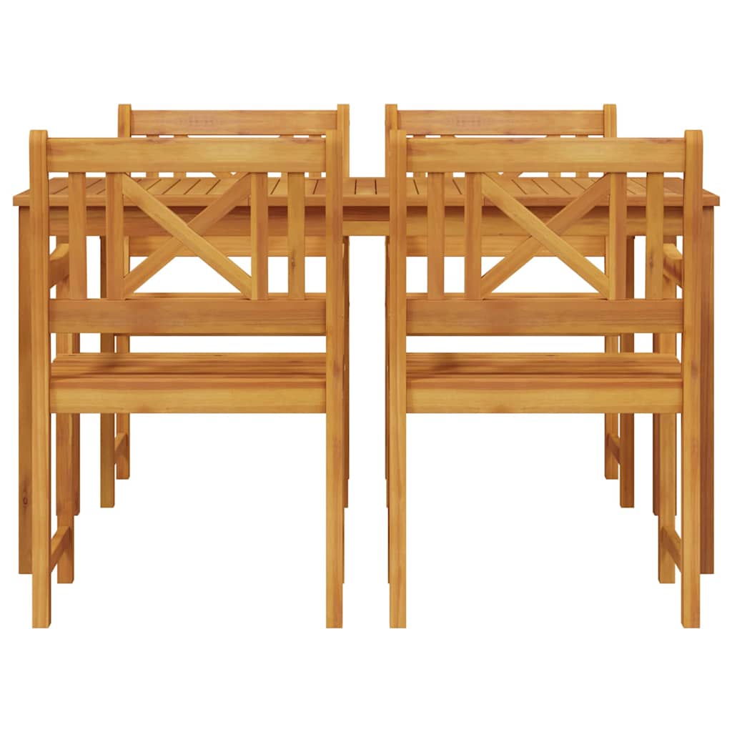 Garten Essgruppe 5 pcs Braun Massivholz Akazie