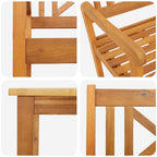 Garten Essgruppe 5 pcs Braun Massivholz Akazie