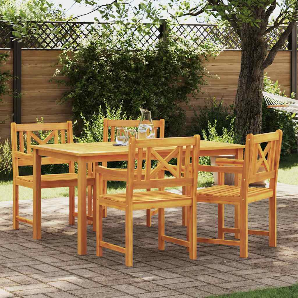 Garten Essgruppe 5 pcs Braun Massivholz Akazie