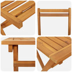 Garten Essgruppe 7 pcs Braun Massivholz Akazie
