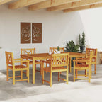 Garten Essgruppe 7 pcs Braun Massivholz Akazie