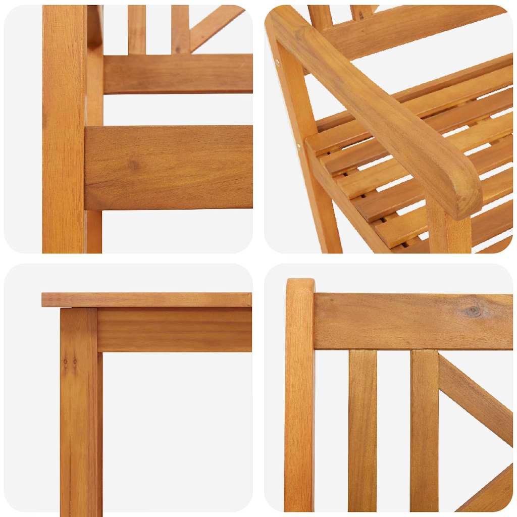 Garten Essgruppe 3 pcs Braun Massivholz Akazie