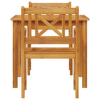 Garten Essgruppe 3 pcs Braun Massivholz Akazie