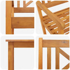 Garten Essgruppe 5 pcs Braun Massivholz Akazie