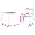 Garten Essgruppe 5 pcs Braun Massivholz Akazie