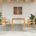 Garten Essgruppe 3 pcs Braun Massivholz Akazie