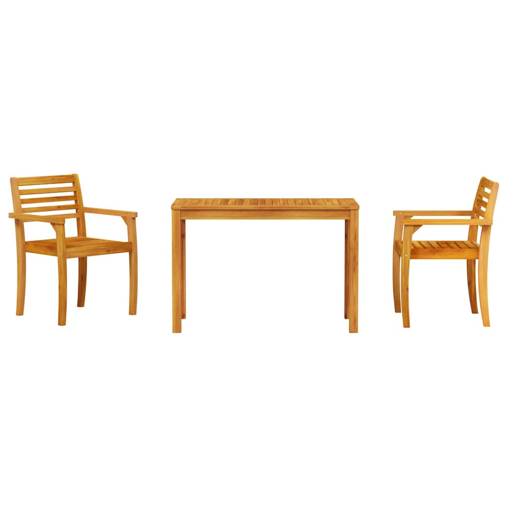 Garten Essgruppe 3 pcs Braun Massivholz Akazie