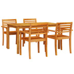 Garten Essgruppe 5 pcs Braun Massivholz Akazie