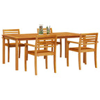 Garten Essgruppe 7 pcs Braun Massivholz Akazie