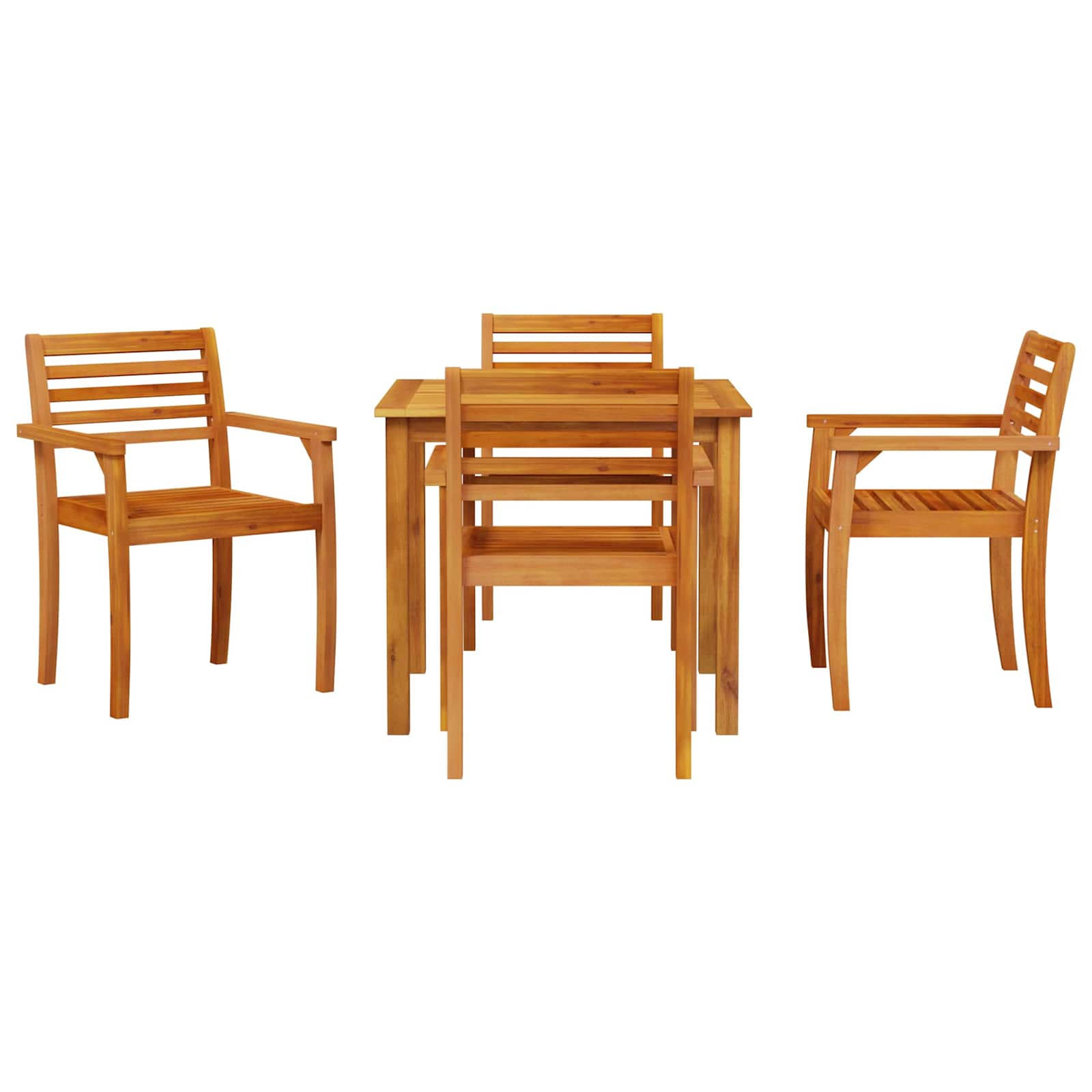 Garten Essgruppe 5 pcs Braun Massivholz Akazie