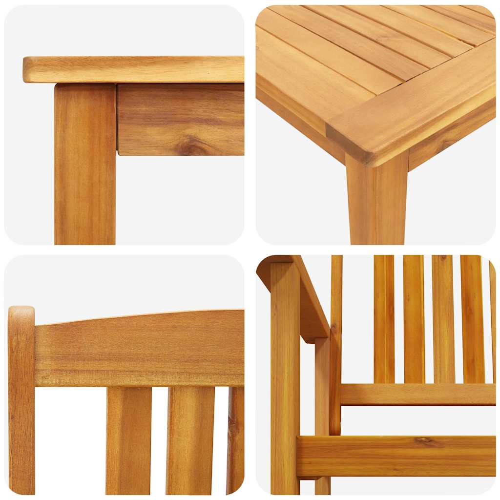 Garten Essgruppe 9 pcs Braun Massivholz Akazie