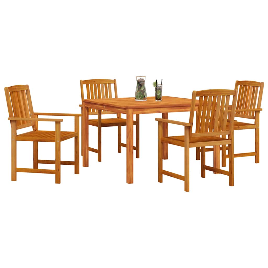 Garten Essgruppe 5 pcs Braun Massivholz Akazie