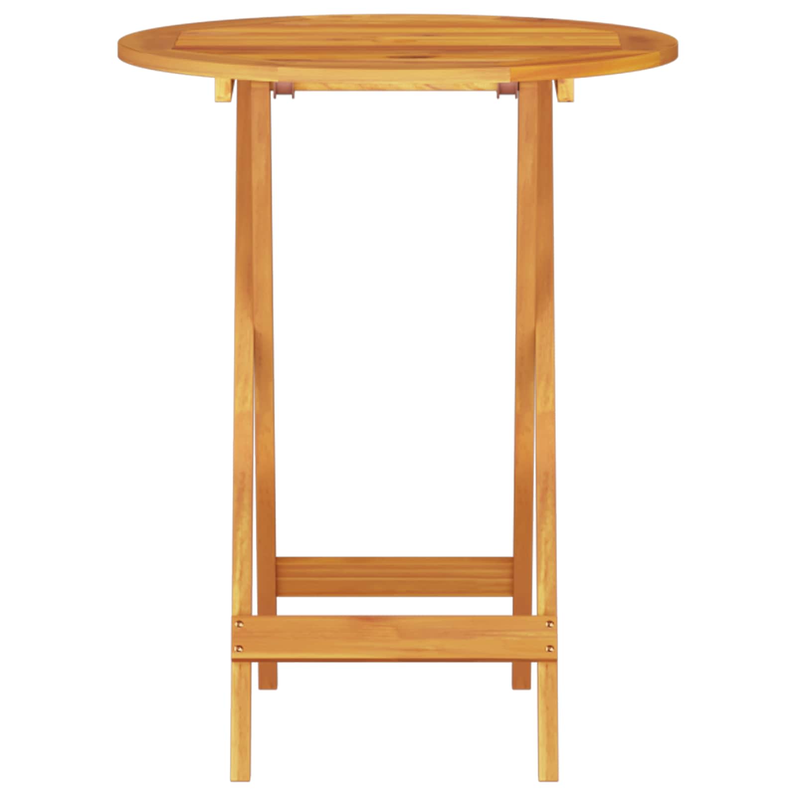 Klapp Bistro Set 3 pcs Braun Massivholz Akazie