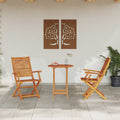 Klapp Bistro Set 3 pcs Braun Massivholz Akazie