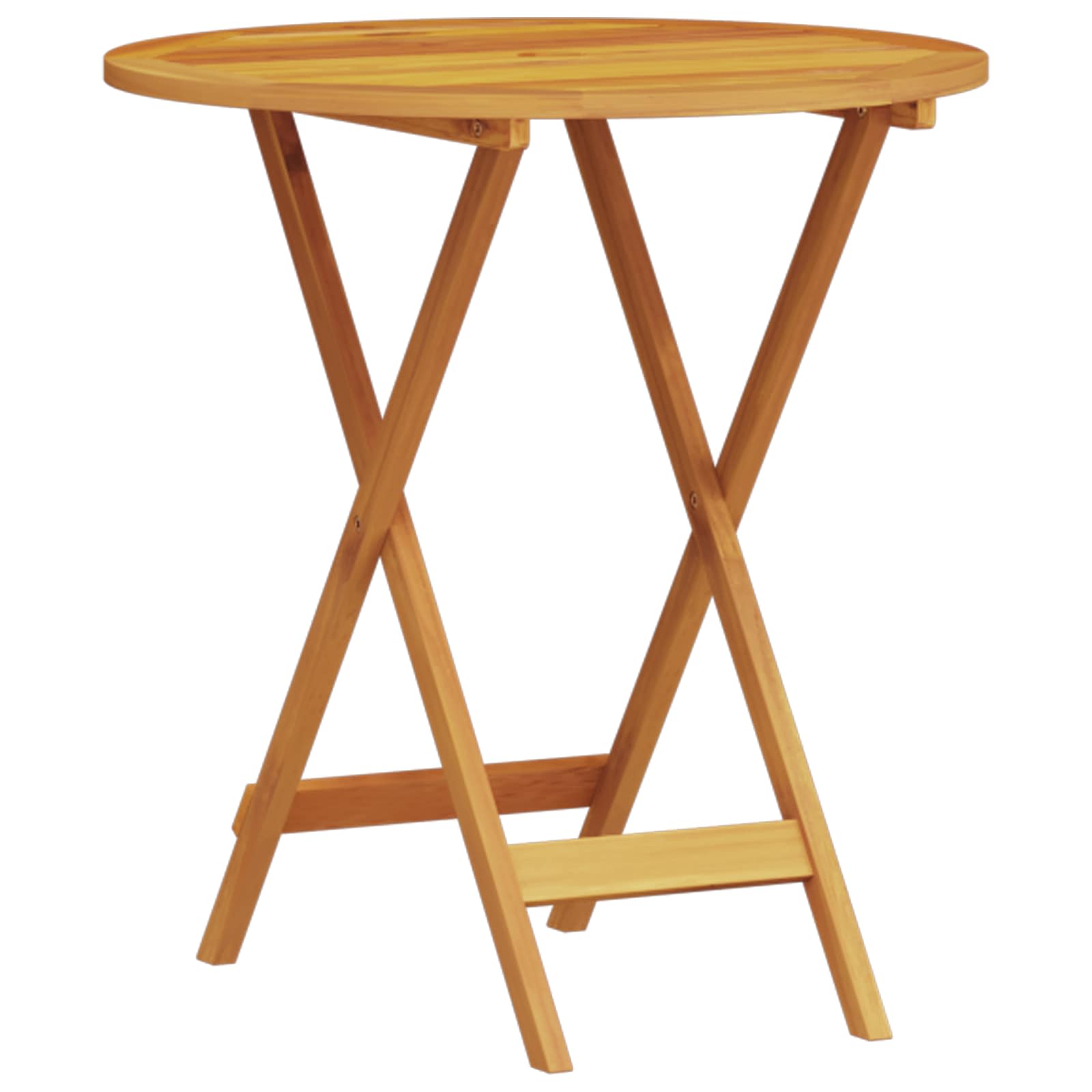 Klapp Bistro Set 3 pcs Braun Massivholz Akazie