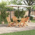 Garten Essgruppe 5 pcs Braun Massivholz Akazie