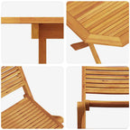 Garten Essgruppe 5 pcs Braun Massivholz Akazie