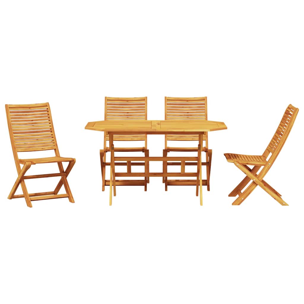 Garten Essgruppe 5 pcs Braun Massivholz Akazie