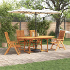 Garten Essgruppe 5 pcs Braun Massivholz Akazie