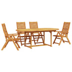 Garten Essgruppe 5 pcs Braun Massivholz Akazie